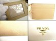 Photo10: PRADA Saffiano Metal Beige Leather Bifold Long Flap Wallet #9363