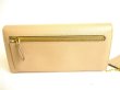 Photo2: PRADA Saffiano Metal Beige Leather Bifold Long Flap Wallet #9363