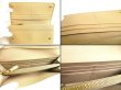 Photo8: PRADA Saffiano Metal Beige Leather Bifold Long Flap Wallet #9363