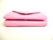 Photo5: BALENCIAGA Pink Leather Trifold Mini Wallet #9366