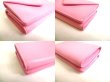 Photo7: BALENCIAGA Pink Leather Trifold Mini Wallet #9366