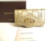 Photo1: GUCCI Guccissima Gold Leather Interlocking G 6 Pics Key Cases #9368