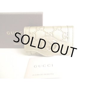 Photo: GUCCI Guccissima Gold Leather Interlocking G 6 Pics Key Cases #9368