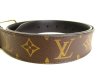 Photo2: LOUIS VUITTON Monogram Leather Pont Neuf 35MM Belt #9370