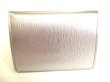 Photo2: PRADA Silver Leather Trifold Wallet Compact Wallet #9374