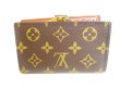 Photo2: LOUIS VUITTON Monogram Brown Leather Bifold Wallet Viennois #9377