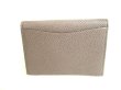 Photo2: BVLGARI Gray Grain Calf Leather Business Card Case Card Holder #9385