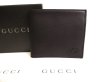 Photo1: GUCCI GG Double G Black Leather Bifold Wallet Compact Wallet #9389