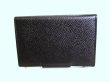 Photo2: BVLGARI Black Grain Leather Business Card Case Card Holder #9396