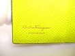 Photo10: Salvatore Ferragamo Gancini Yellow Leather Gold H/W Bifold Wallet #9407