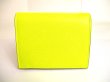 Photo2: Salvatore Ferragamo Gancini Yellow Leather Gold H/W Bifold Wallet #9407