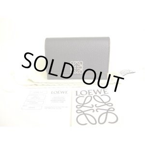 Photo: LOEWE Black Leather Business Card Case Card Holder #9408