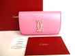 Photo1: Cartier Double C De Cartier Japan Limited Pink Leather 6 Key Ring #9414