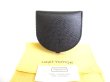 Photo1: LOUIS VUITTON Taiga Ardoise Leather Coin Purse Porto Monnaie Gousset #9415