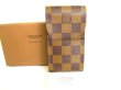 Photo1: LOUIS VUITTON Damier Brown Leather Cigarette Case Tabacco Case #9417