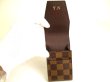 Photo8: LOUIS VUITTON Damier Brown Leather Cigarette Case Tabacco Case #9417