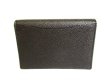 Photo2: BVLGARI Black Grain Calf Leather Business Card Case Card Holder #9418