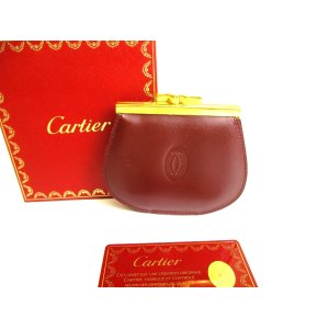 Photo: Cartier Must de Cartier Bordeaux Leather Coin Purse #9419