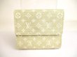 Photo2: LOUIS VUITTON Monogram Mini Lin White Canvas Brifold Wallet #9426