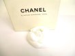 Photo1: CHANEL Camelia White Canvas Corsage Brooch #9431