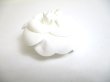 Photo3: CHANEL Camelia White Canvas Corsage Brooch #9431