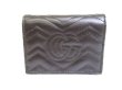 Photo2: GUCCI GG Marmont Black Leather Bifold Wallet Compact Wallet #9435