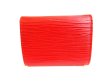 Photo2: LOUIS VUITTON Epi Red Leather Coin Purse #9438