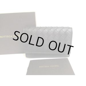 Photo: BOTTEGA VENETA Intrecciato Black Leather Business Card Holder #9447