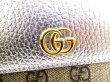 Photo12: GUCCI Double G GG PVC Canvas Silver Leather Bifold Long Flap Wallet #9453