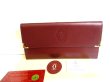 Photo1: Cartier Must de Cartier Bordeaux Leather Trifold Long Wallet #9457