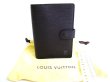 Photo1: LOUIS VUITTON Epi Black Document Holders Small Ring Agenda Cover #9466