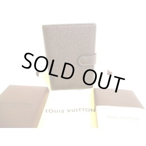 Photo: LOUIS VUITTON Taiga Dark Brown Leather Small Ring Agenda Cover #9467