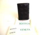 Photo: BOTTEGA VENETA Intrecciato Black Leather Trifold Wallet Compact Wallet #9470