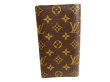 Photo2: LOUIS VUITTON Monogram Brown Leather Bifold Flap Long Wallet Columbus #9471