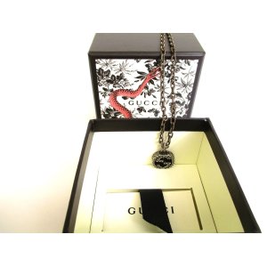 Photo: GUCCI Sterling Silver Interlocking G Pendant Necklace #9472