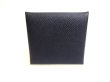 Photo2: HERMES Navy Blue Veau Epson Leather Coin Purse Bastia #9493