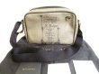 Photo1: BVLGARI PVC Gray Coating Canvas Leather Crossbody Bag Messenger Bag #9495