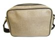 Photo2: BVLGARI PVC Gray Coating Canvas Leather Crossbody Bag Messenger Bag #9495