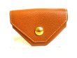 Photo1: HERMES Gold Graine Couchevel Leather Gold H/W Coin Purse Levan Cattle #9501