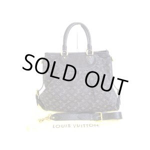 Photo: LOUIS VUITTON Monogram Black Denim Hand Bag w/Strap Neo Cabby GM #9505