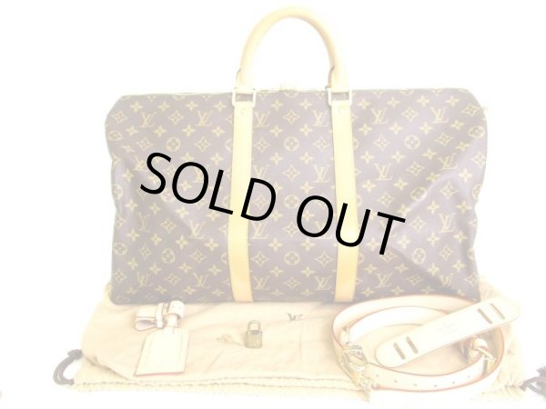 Photo1: LOUIS VUITTON Monogram Boston Bag Duffle Bag Keepall Bandouliere 50 #9506