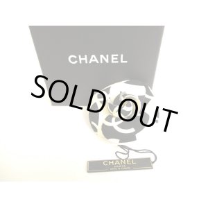 Photo: CHANEL Camelia White and Black Canvas Corsage Brooch #9510