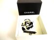 Photo12: CHANEL Camelia White and Black Canvas Corsage Brooch #9510