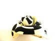 Photo5: CHANEL Camelia White and Black Canvas Corsage Brooch #9510