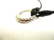 Photo3: BOTTEGA VENETA Intrecciato Black Leather Silver Pendant Necklace Choker #9511