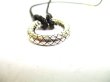 Photo5: BOTTEGA VENETA Intrecciato Black Leather Silver Pendant Necklace Choker #9511