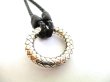 Photo6: BOTTEGA VENETA Intrecciato Black Leather Silver Pendant Necklace Choker #9511