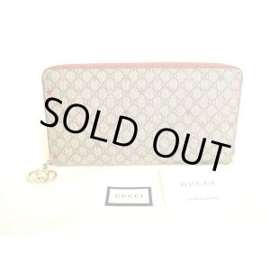 Photo: GUCCI GG Coating Canvas PVC Leather Stars Motif Round Zip Wallet  #9521