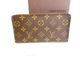 Photo: LOUIS VUITTON Monogram Leather Zip Around Wallet Porto Monnaie Zip #9526