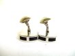 Photo6: LOUIS VUITTON Black Monogram Eclipse Calf Leather & Brass Cufflinks #9535